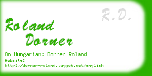 roland dorner business card